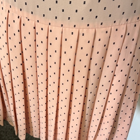 Halogen Pastel Pink and Black Polka Dot A-Line Skirt - Picture 10 of 11
